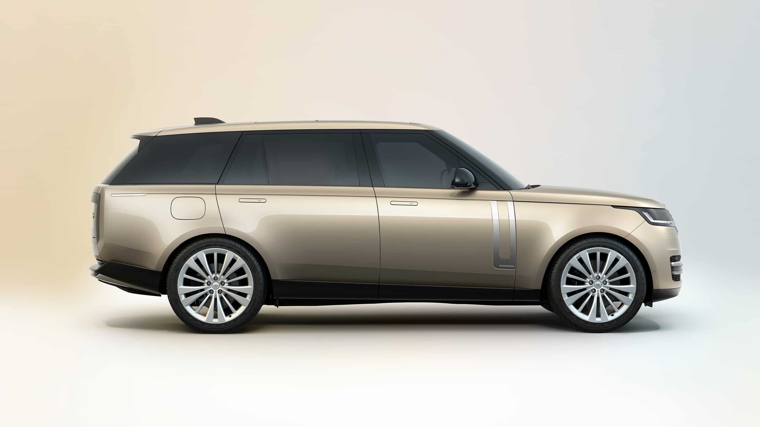 Representation of New Range Rover on gradient background