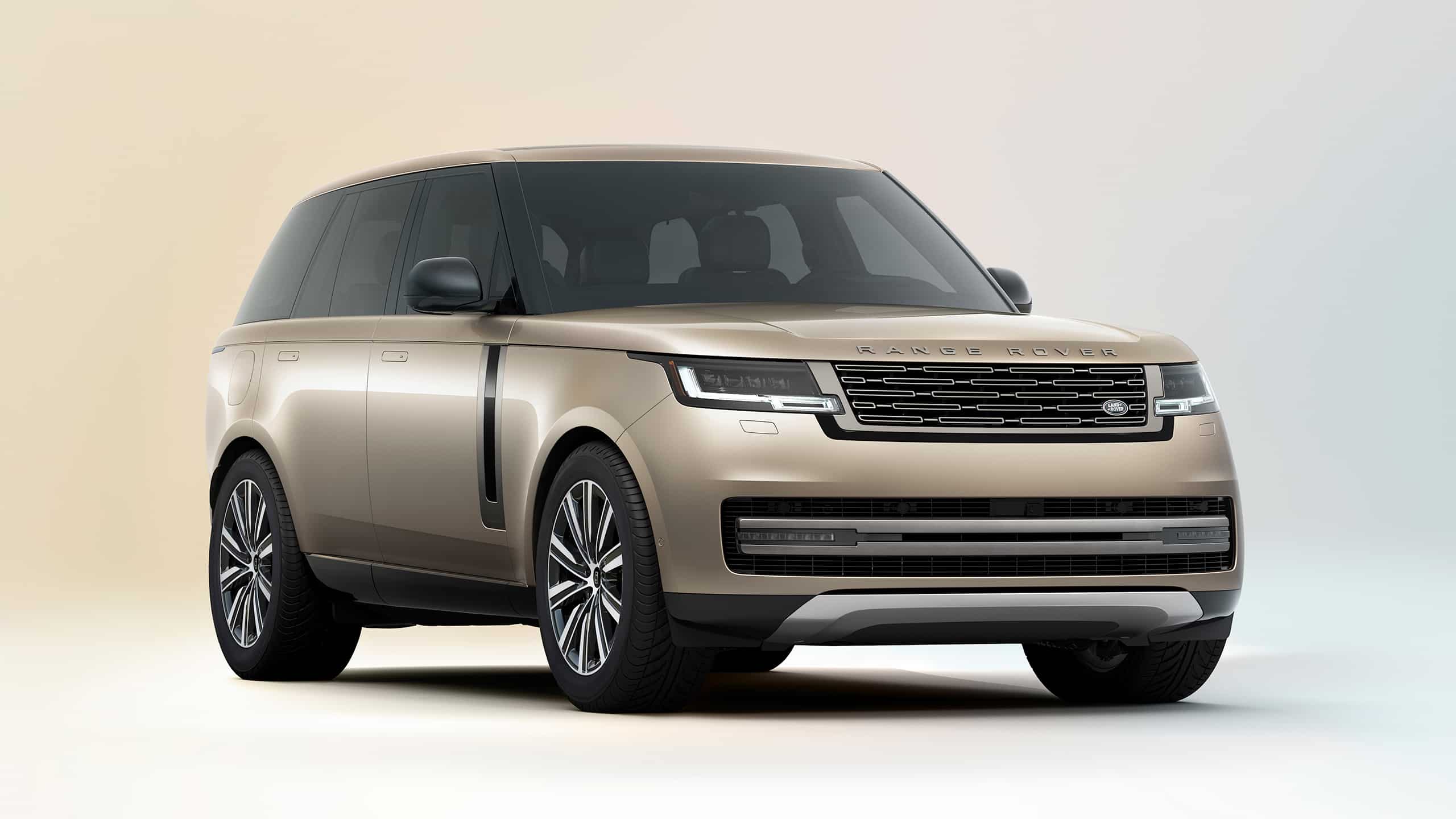Range Rover parked in studio side view