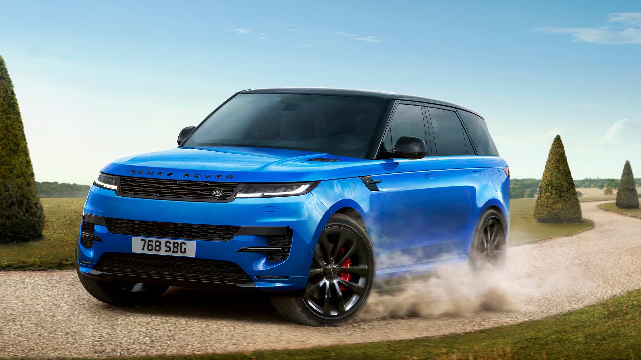 Range Rover sports blue velocity drifting