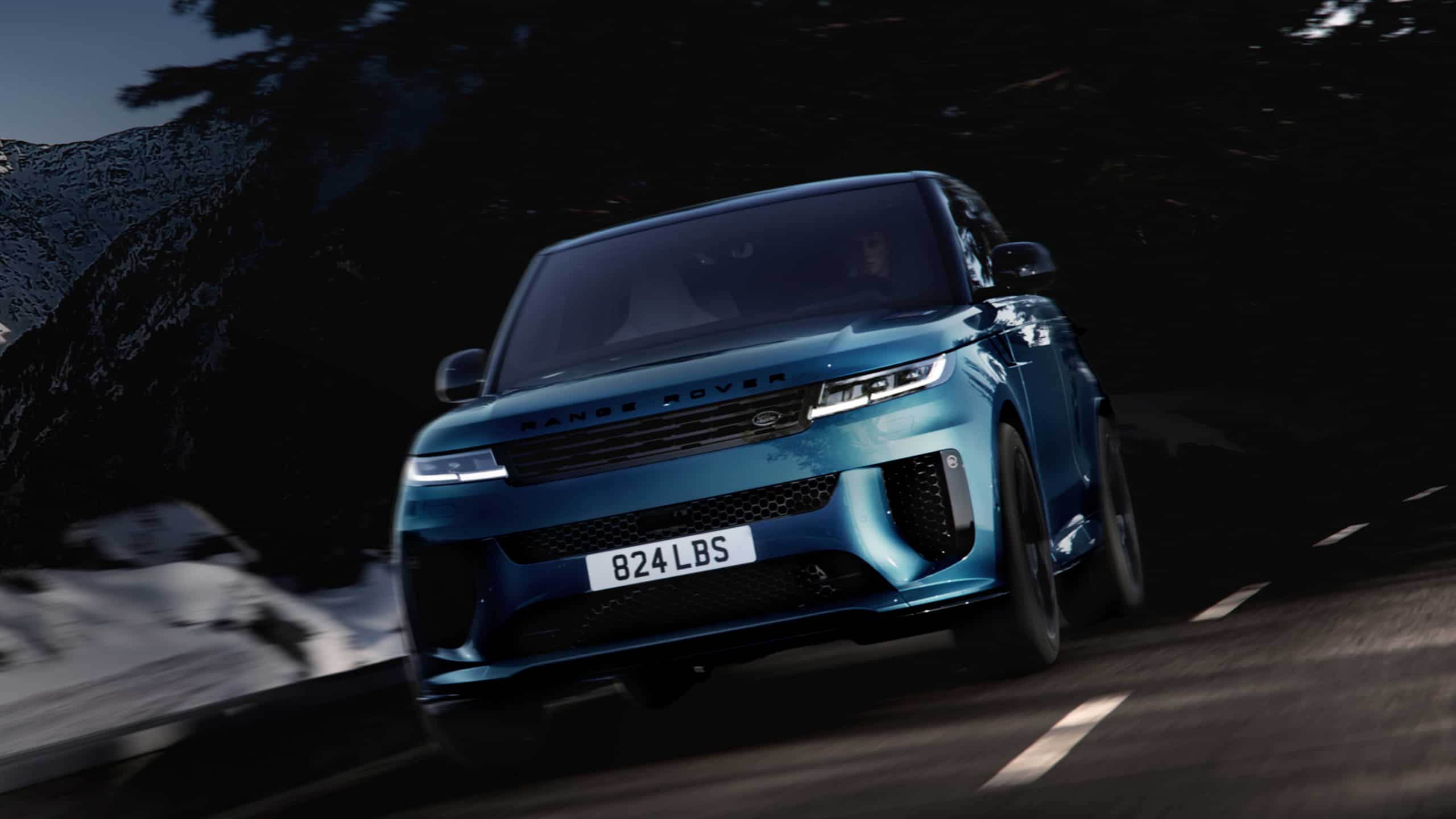 Range Rover sports driving on Road